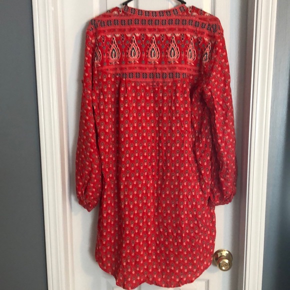 Spell - Gypsiana Bandana Shirt Dress - Red - Size M - Picture 9 of 16